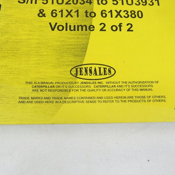 Caterpillar (Unauthorized) Parts Manual 225 Excavator Jensales Volume 2 of 2 - Picture 3 of 7